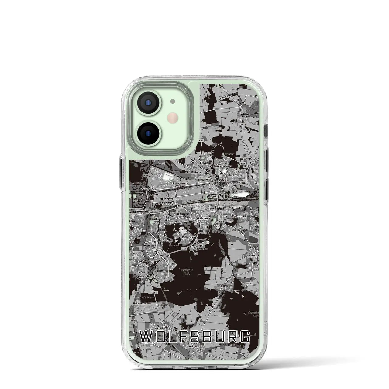 【ヴォルフスブルク(ドイツ)】地図柄iPhoneケース(MagSafeタイプ)
