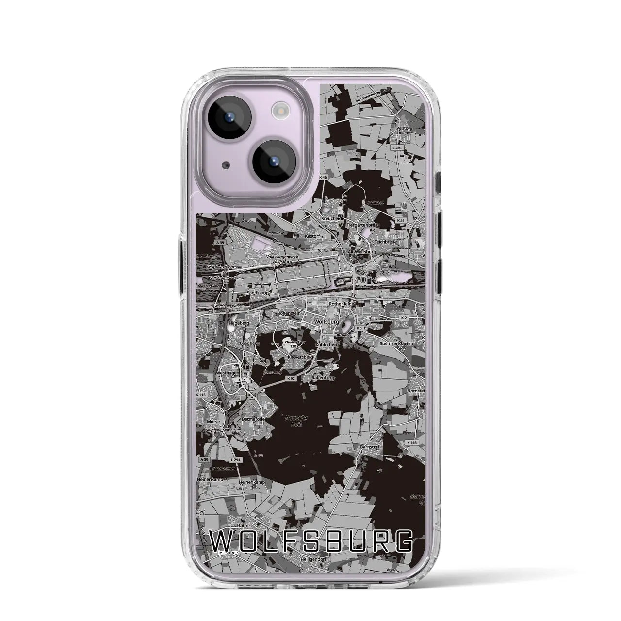 【ヴォルフスブルク(ドイツ)】地図柄iPhoneケース(MagSafeタイプ)