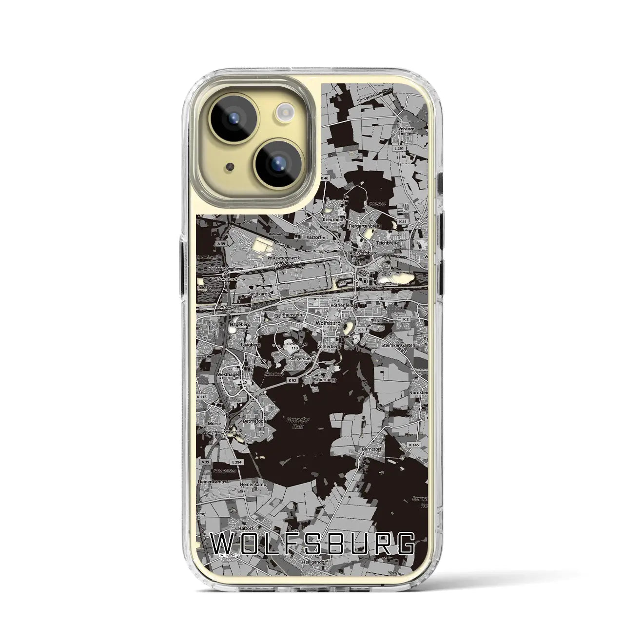 【ヴォルフスブルク(ドイツ)】地図柄iPhoneケース(MagSafeタイプ)