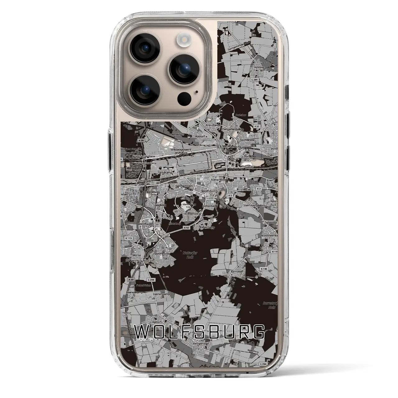 【ヴォルフスブルク(ドイツ)】地図柄iPhoneケース(MagSafeタイプ)