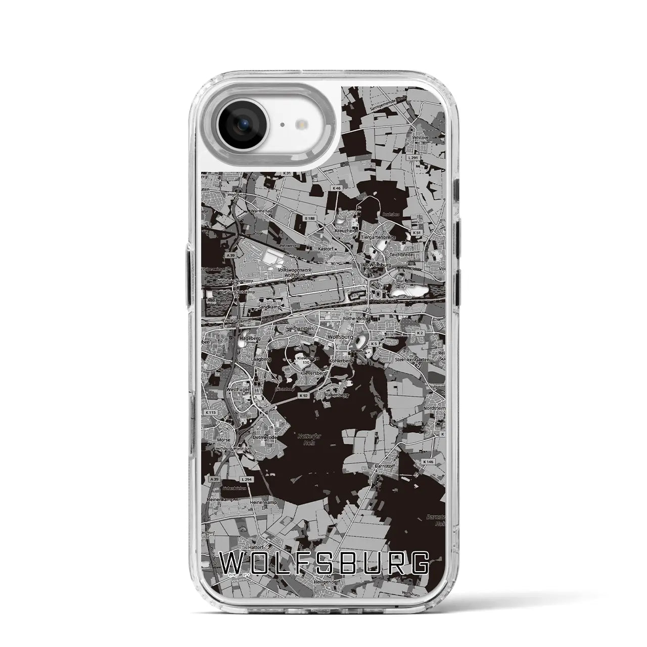 【ヴォルフスブルク(ドイツ)】地図柄iPhoneケース(MagSafeタイプ)