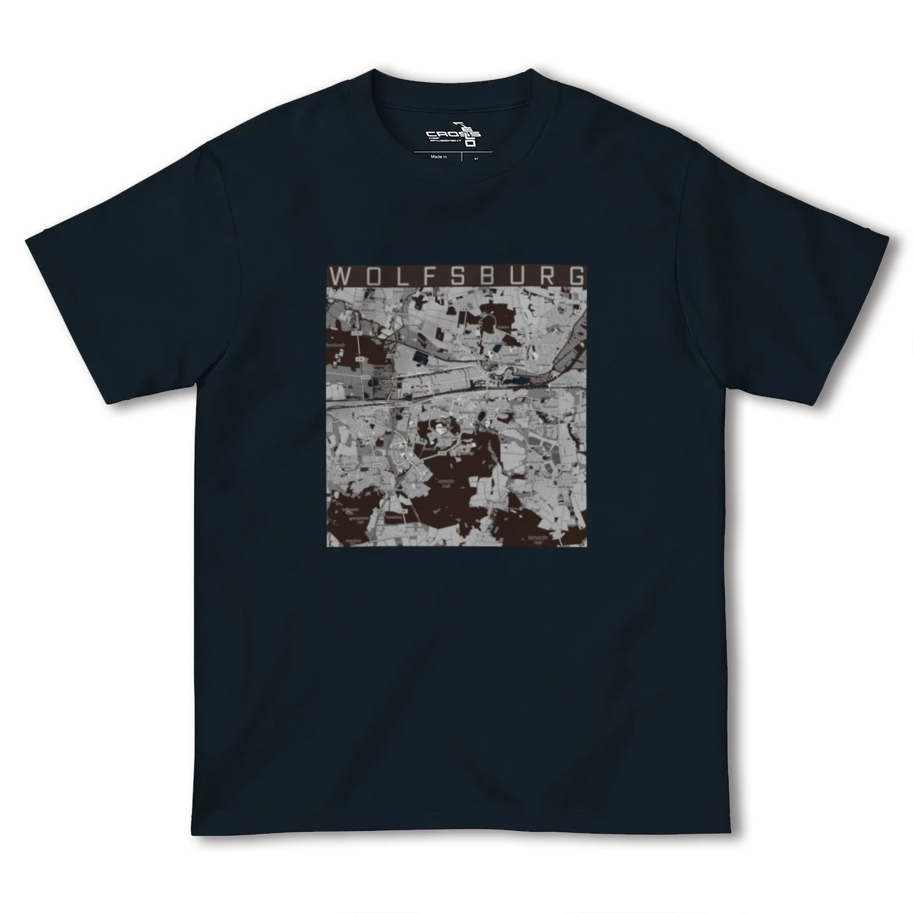 【ヴォルフスブルク(ドイツ)】地図柄ヘビーウェイトTシャツ