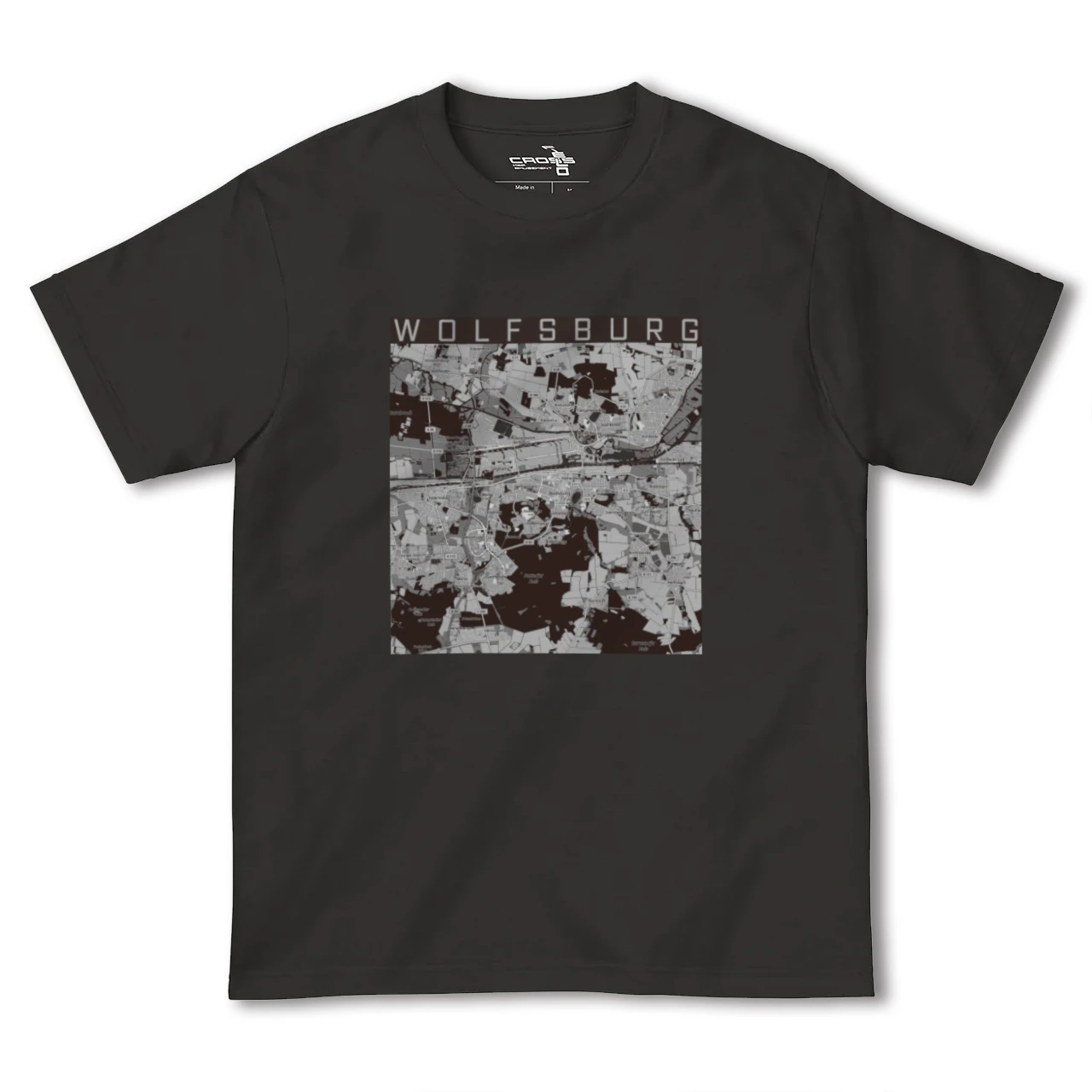 【ヴォルフスブルク(ドイツ)】地図柄ヘビーウェイトTシャツ