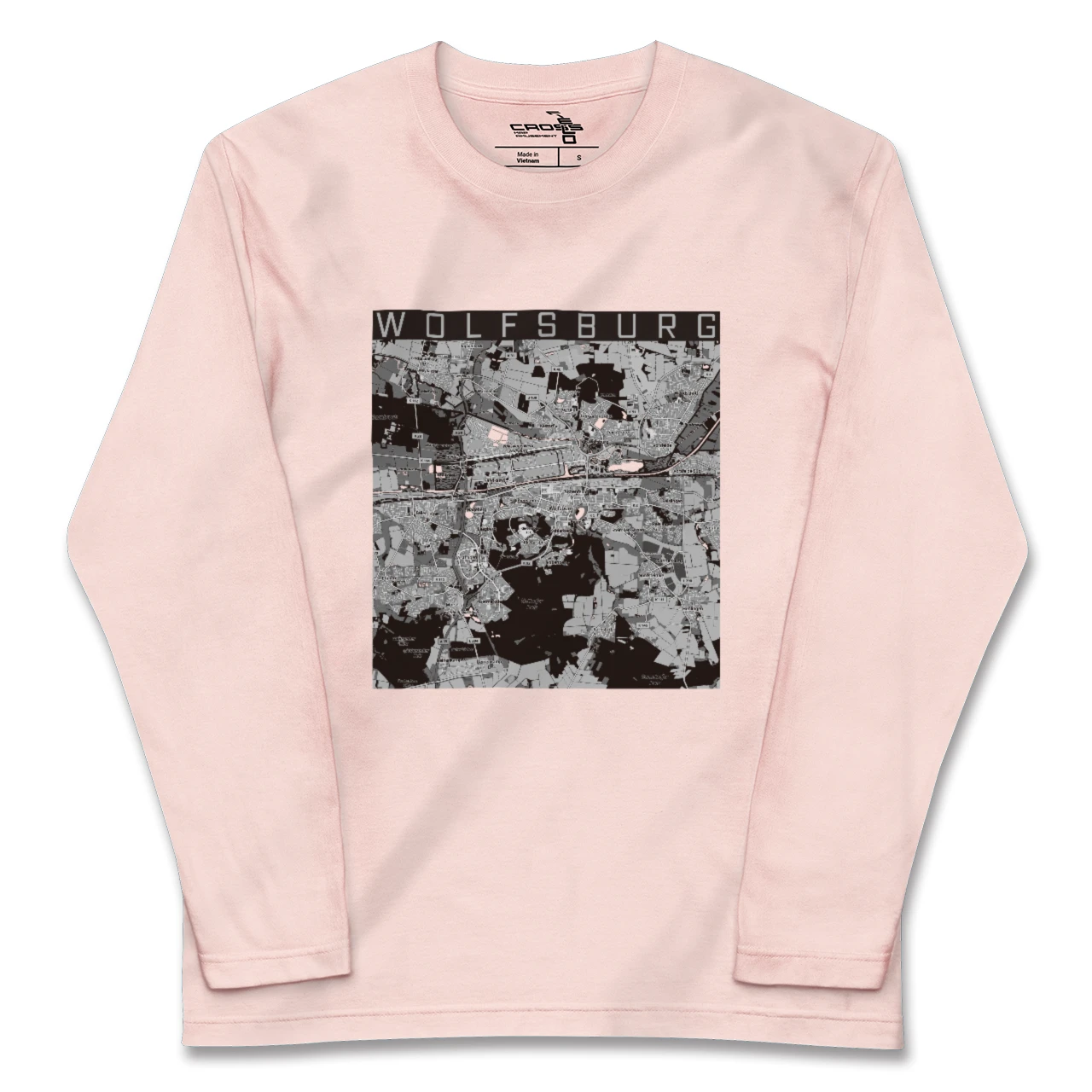 【ヴォルフスブルク(ドイツ)】地図柄ロングスリーブTシャツ