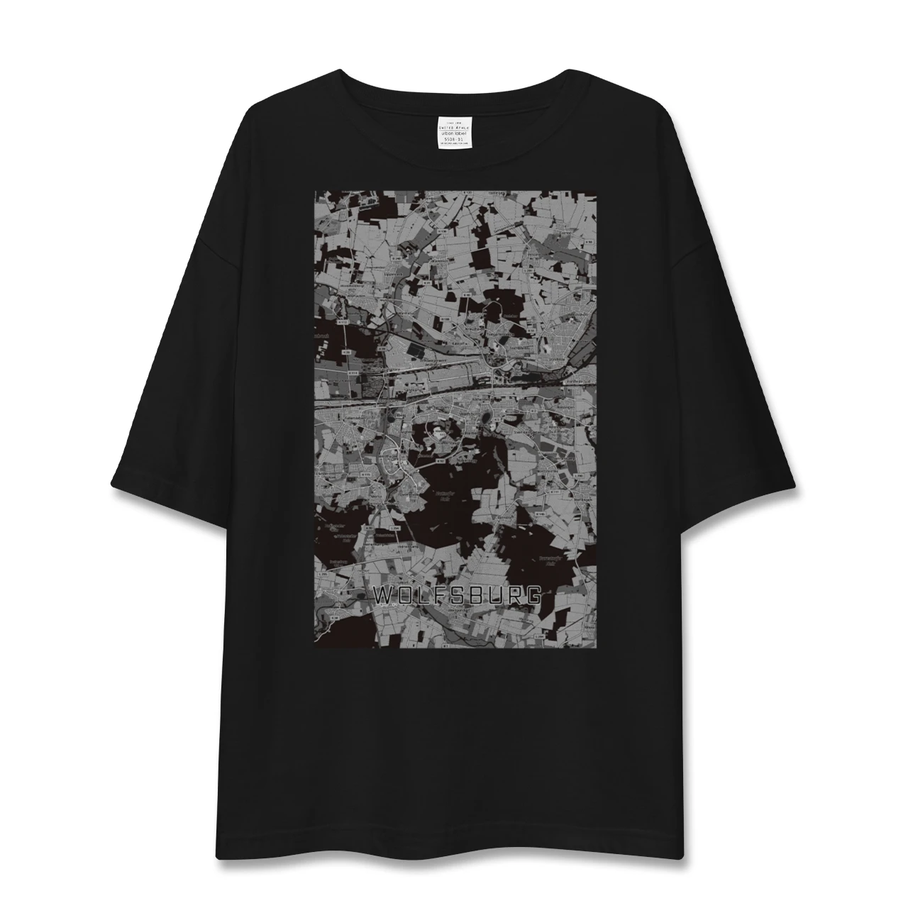 【ヴォルフスブルク(ドイツ)】地図柄ビッグシルエットTシャツ