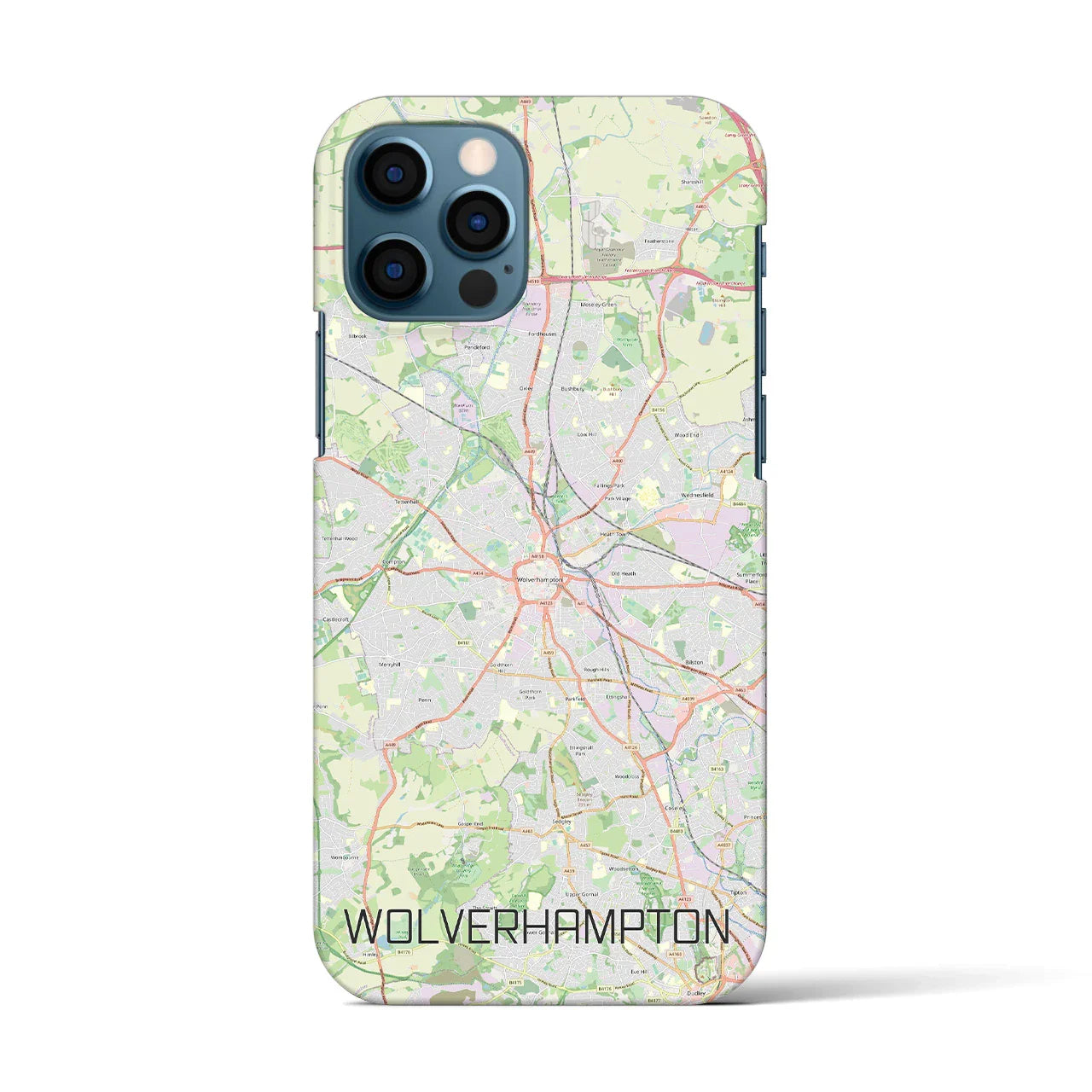 【ウルヴァーハンプトン(イギリス)】地図柄iPhoneケース(バックカバータイプ)