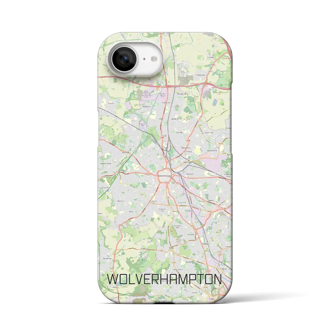 【ウルヴァーハンプトン(イギリス)】地図柄iPhoneケース(バックカバータイプ)