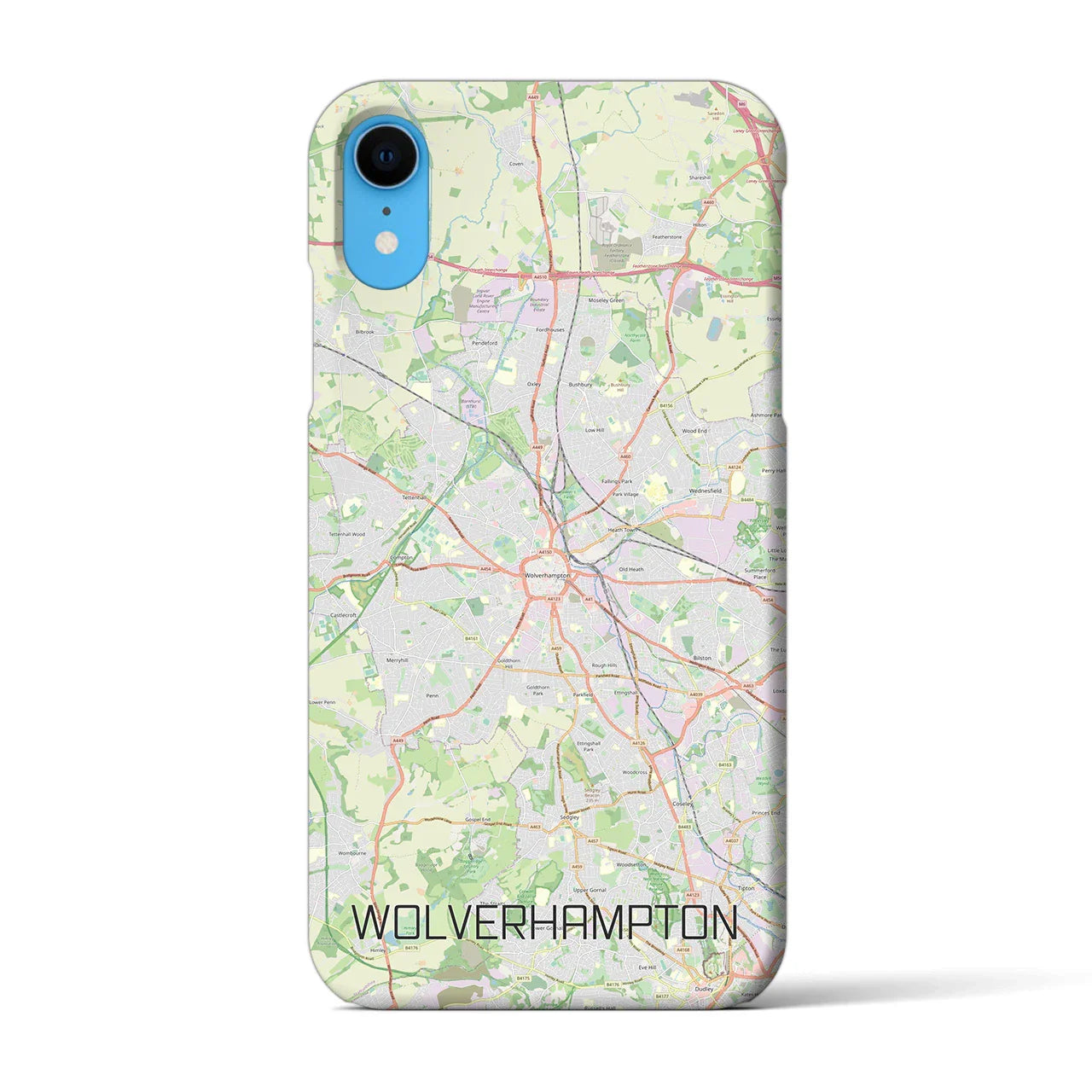 【ウルヴァーハンプトン(イギリス)】地図柄iPhoneケース(バックカバータイプ)