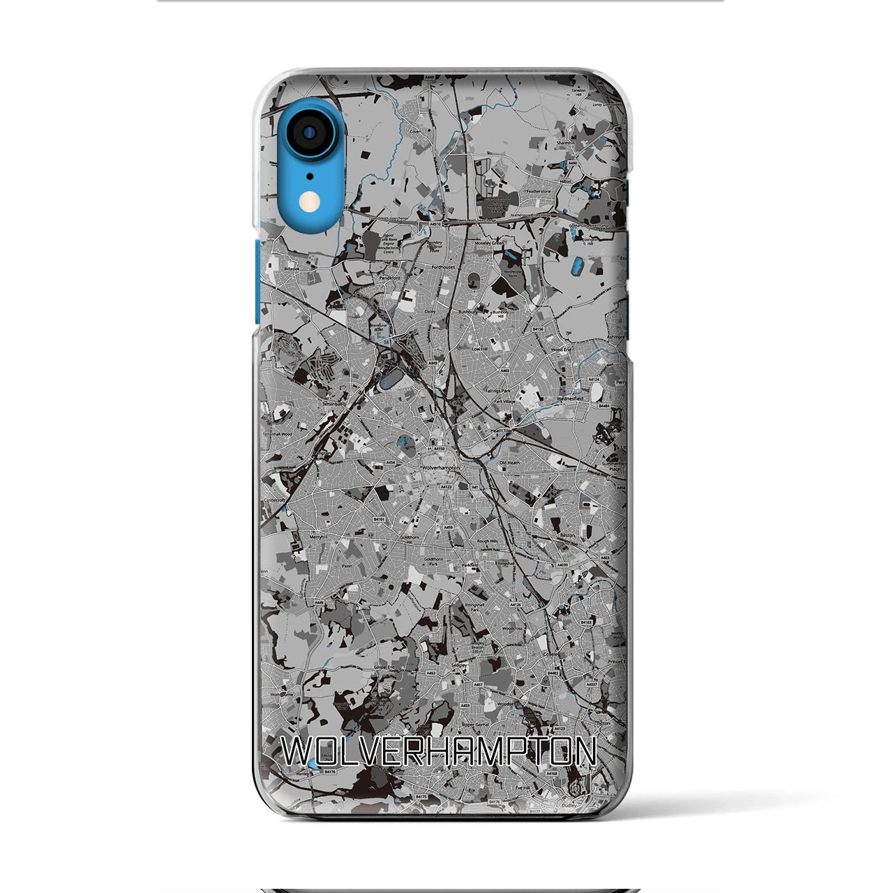 【ウルヴァーハンプトン(イギリス)】地図柄iPhoneケース(クリアタイプ)