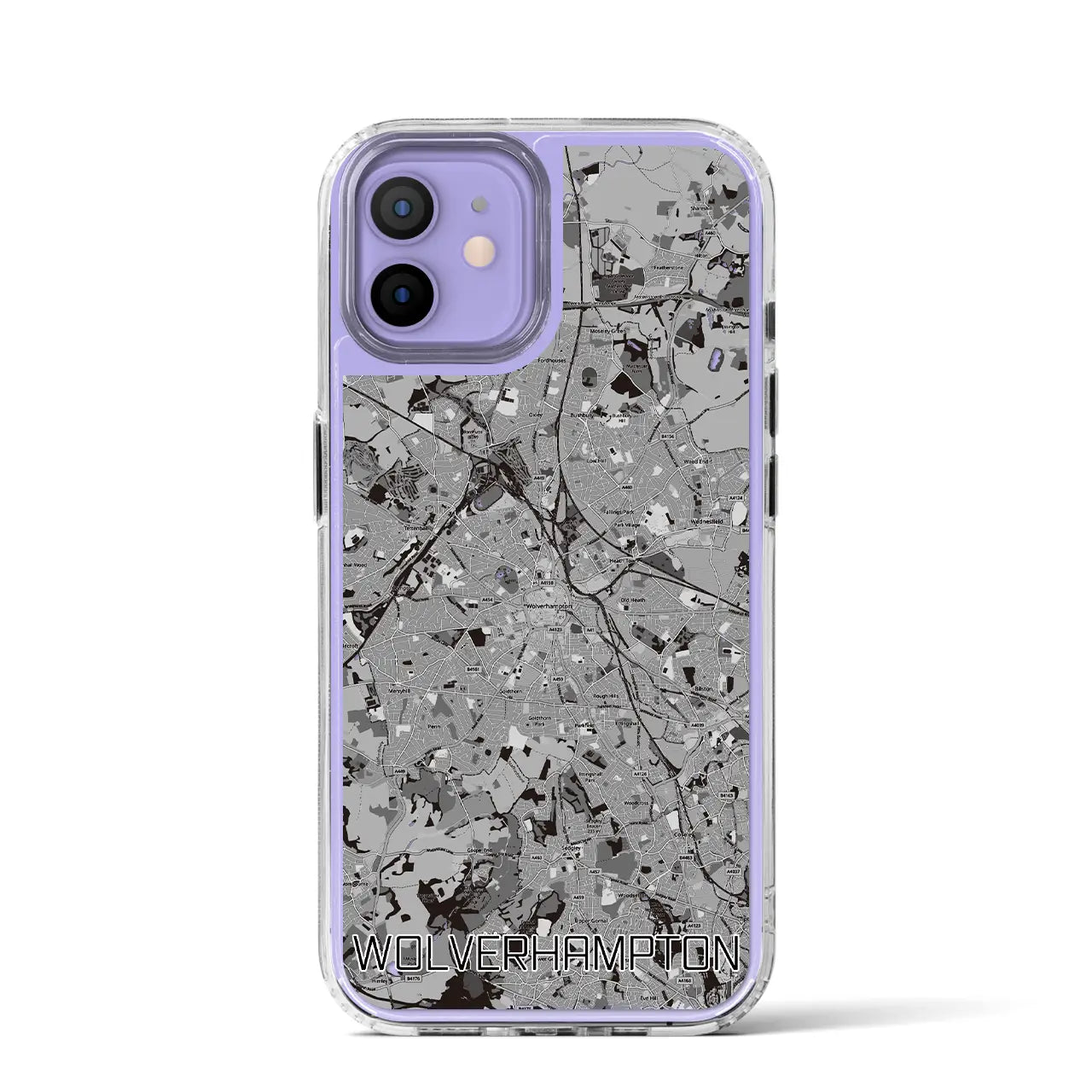 【ウルヴァーハンプトン(イギリス)】地図柄iPhoneケース(MagSafeタイプ)