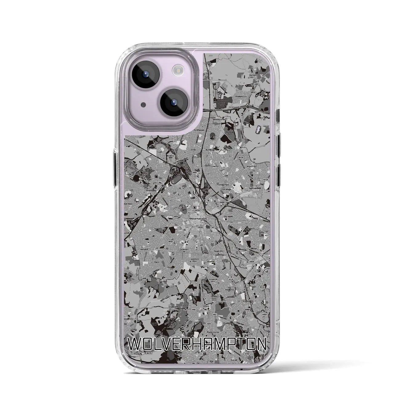 【ウルヴァーハンプトン(イギリス)】地図柄iPhoneケース(MagSafeタイプ)