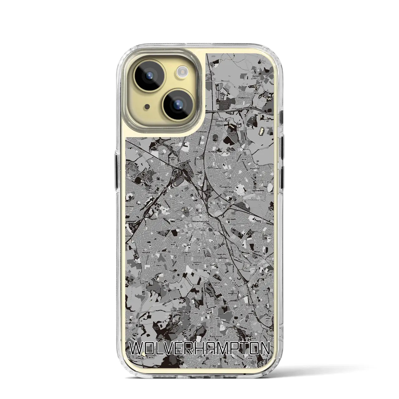 【ウルヴァーハンプトン(イギリス)】地図柄iPhoneケース(MagSafeタイプ)