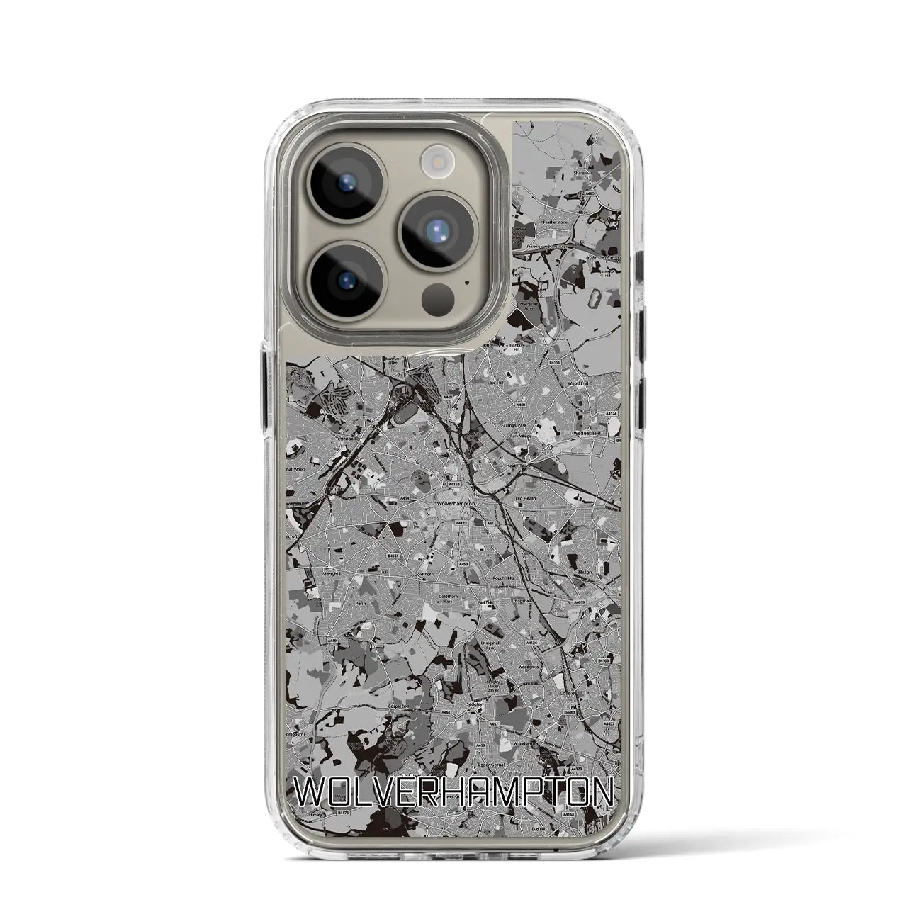 【ウルヴァーハンプトン(イギリス)】地図柄iPhoneケース(MagSafeタイプ)