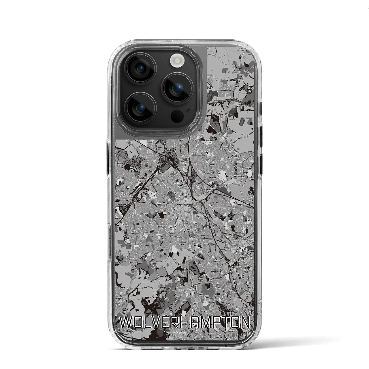 【ウルヴァーハンプトン(イギリス)】地図柄iPhoneケース(MagSafeタイプ)