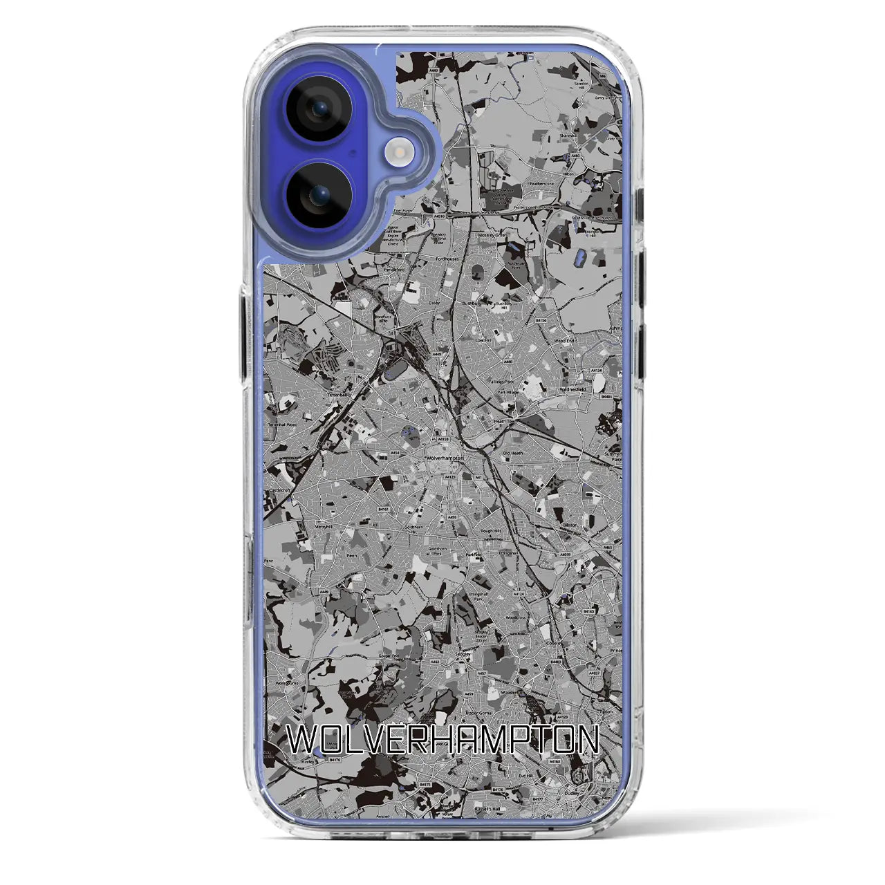 【ウルヴァーハンプトン(イギリス)】地図柄iPhoneケース(MagSafeタイプ)