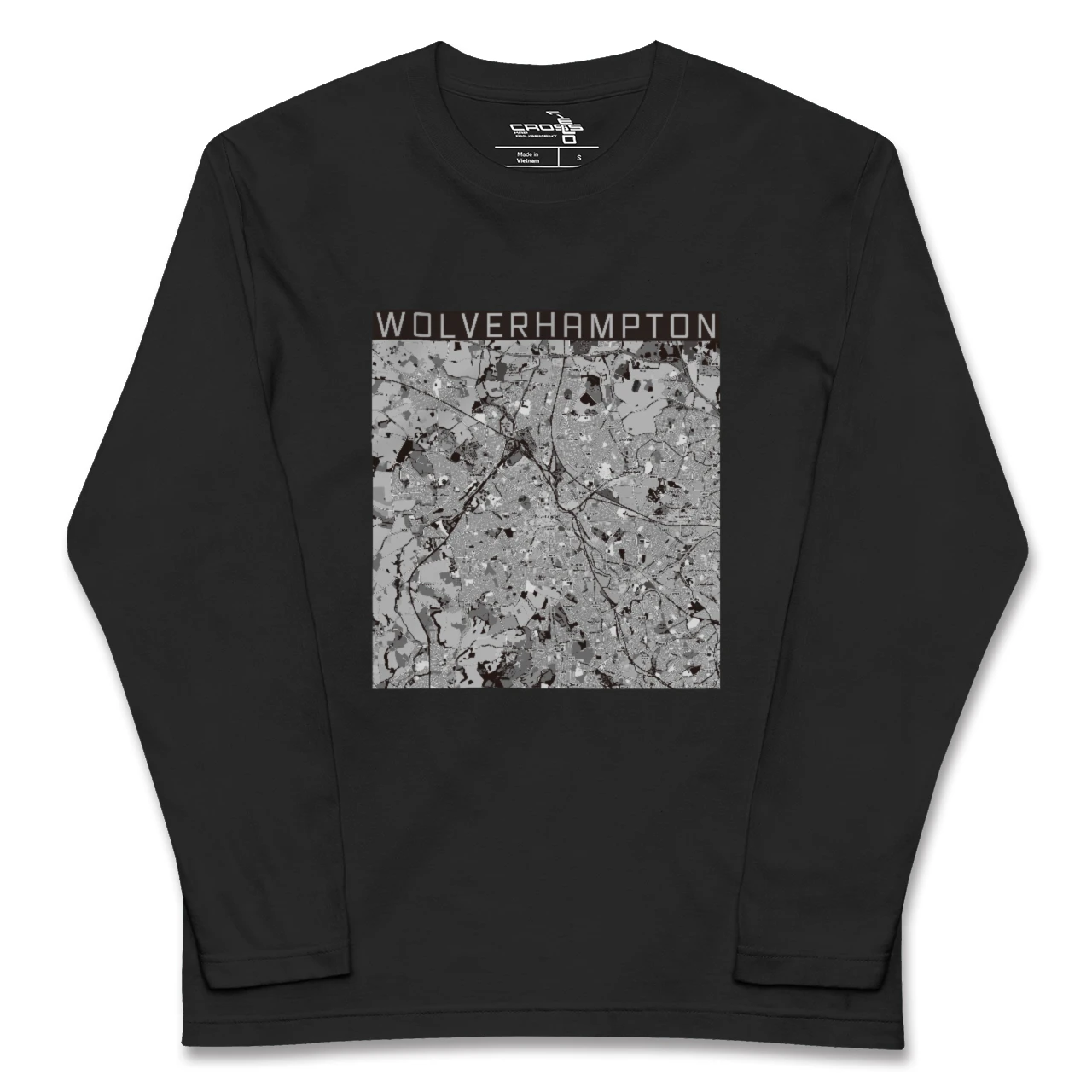 【ウルヴァーハンプトン(イギリス)】地図柄ロングスリーブTシャツ