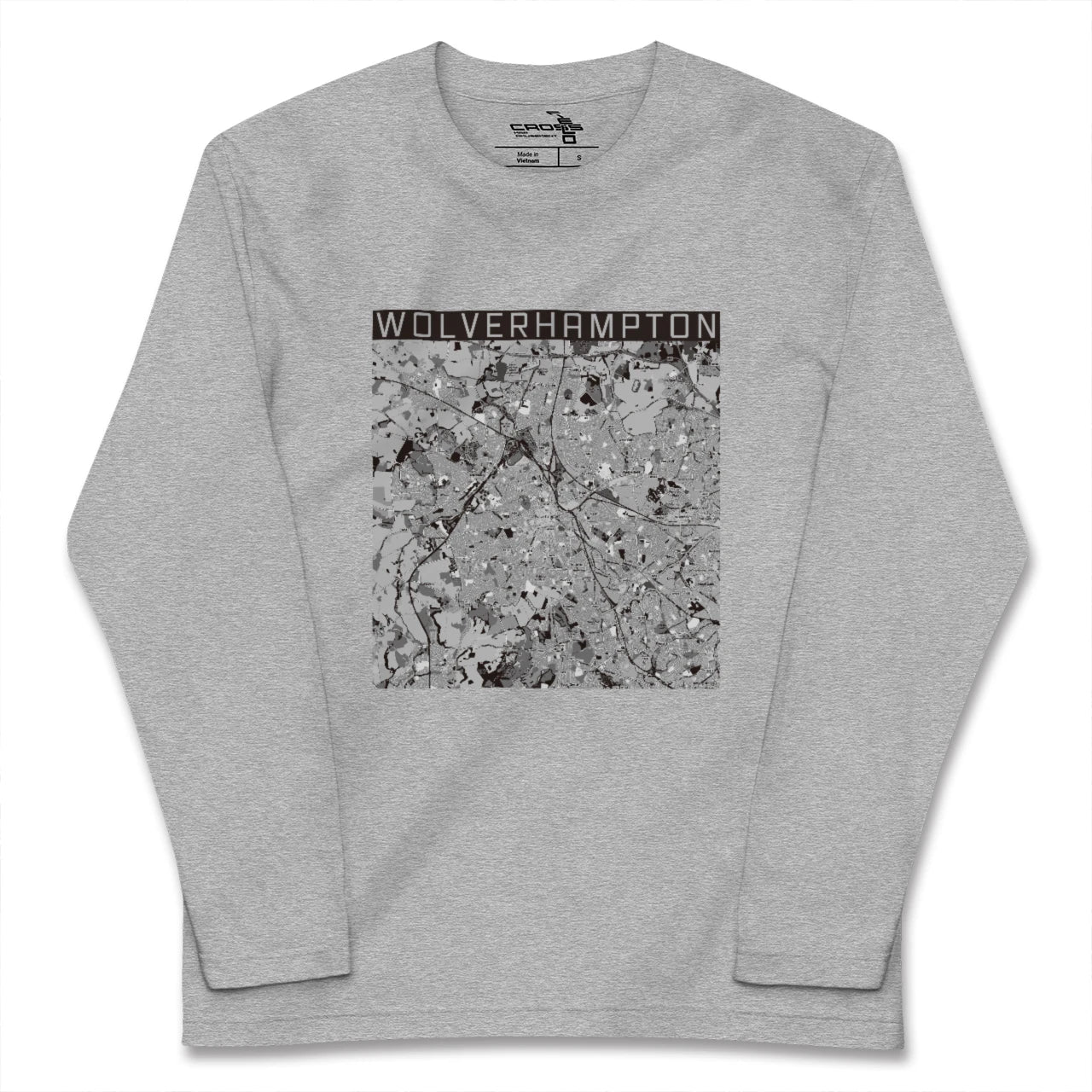 【ウルヴァーハンプトン(イギリス)】地図柄ロングスリーブTシャツ