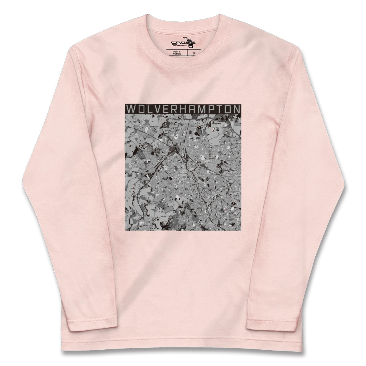 【ウルヴァーハンプトン(イギリス)】地図柄ロングスリーブTシャツ