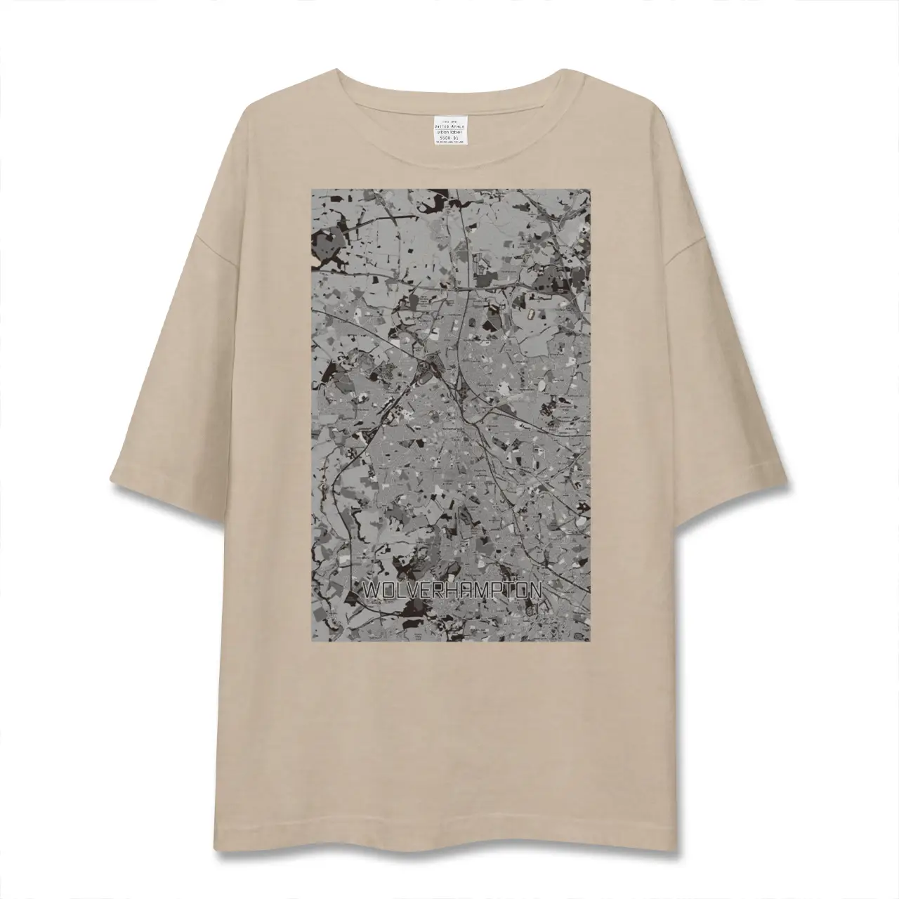 【ウルヴァーハンプトン(イギリス)】地図柄ビッグシルエットTシャツ