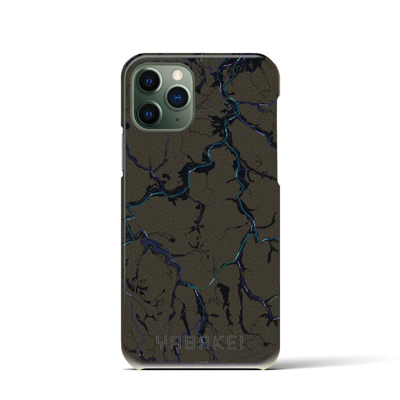 【耶馬渓(大分県)】地図柄iPhoneケース(バックカバータイプ)