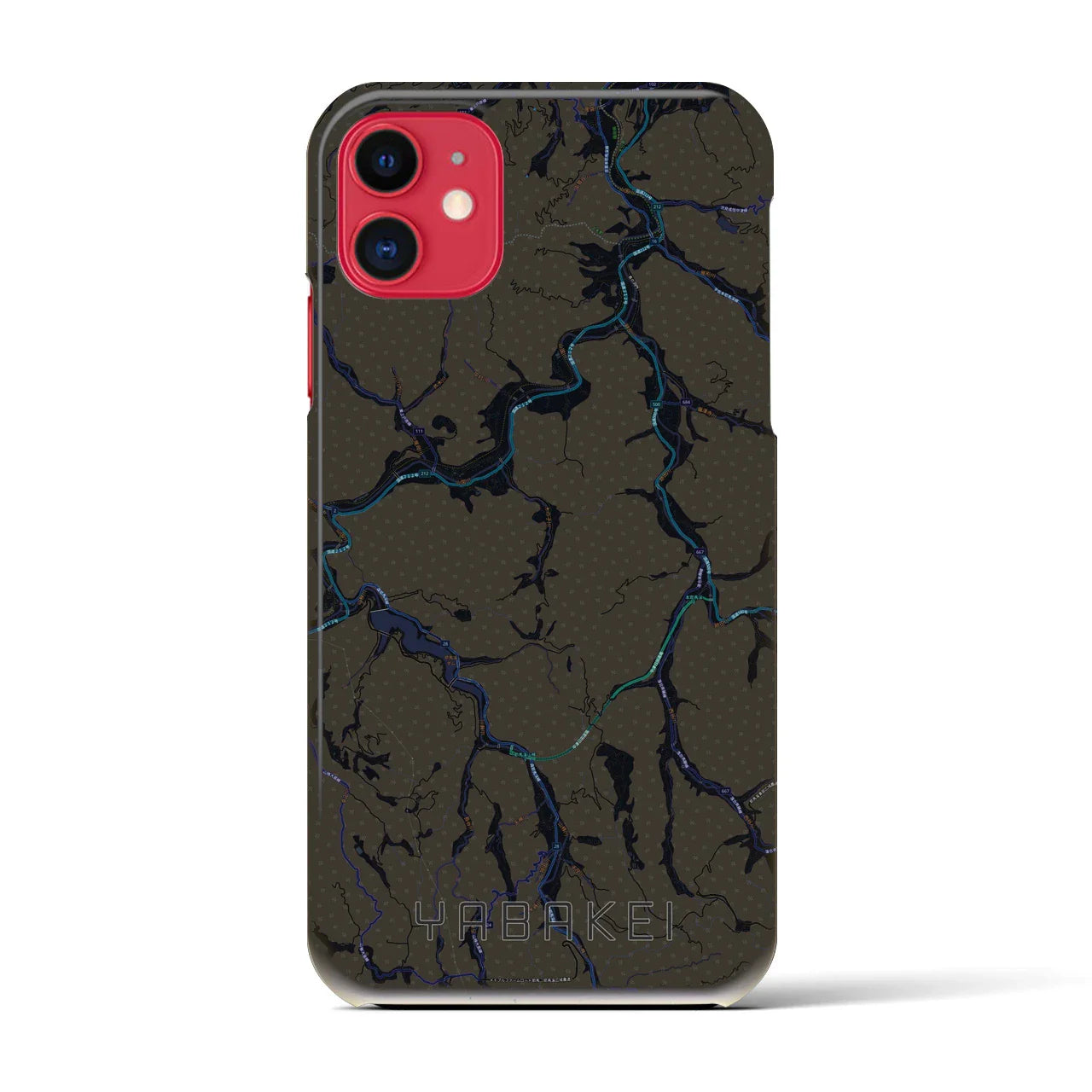 【耶馬渓(大分県)】地図柄iPhoneケース(バックカバータイプ)
