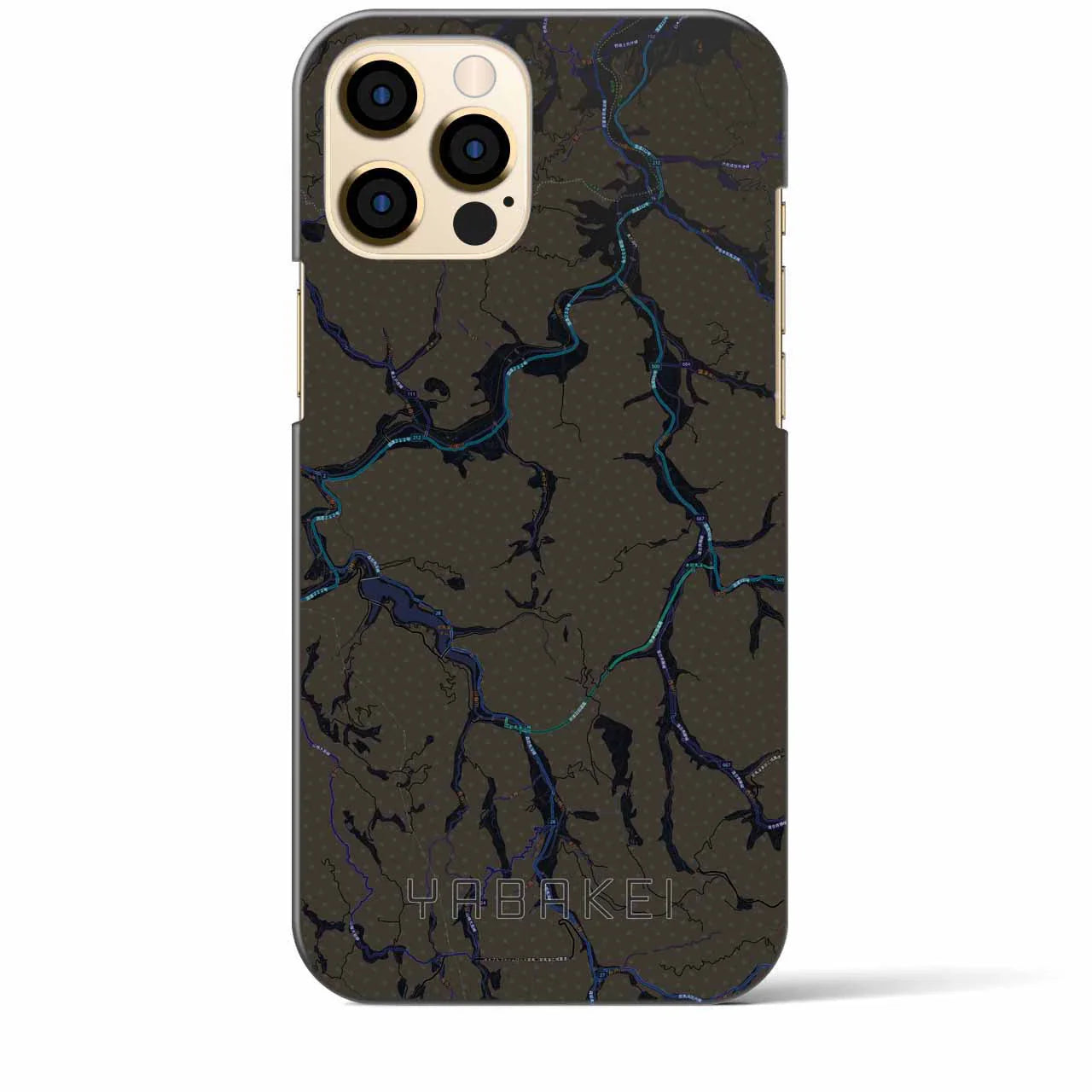 【耶馬渓(大分県)】地図柄iPhoneケース(バックカバータイプ)