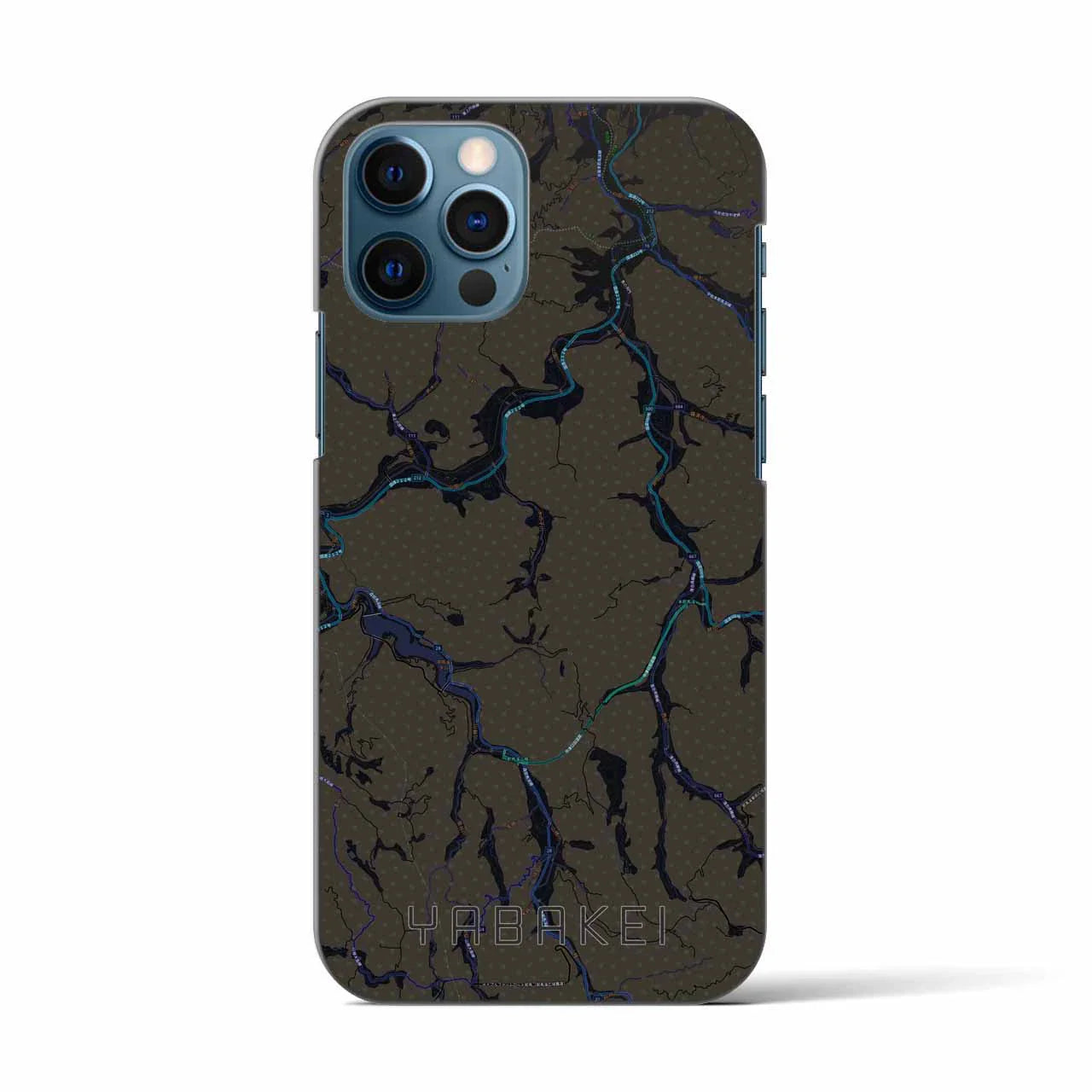 【耶馬渓(大分県)】地図柄iPhoneケース(バックカバータイプ)