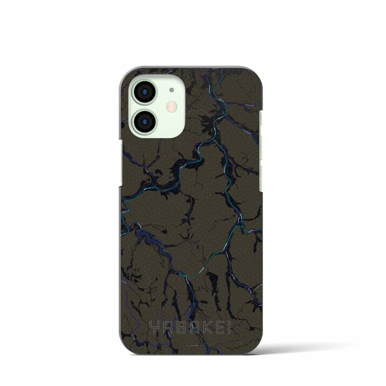 【耶馬渓(大分県)】地図柄iPhoneケース(バックカバータイプ)