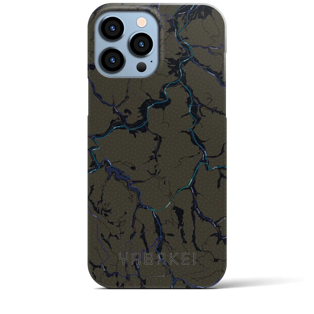 【耶馬渓(大分県)】地図柄iPhoneケース(バックカバータイプ)