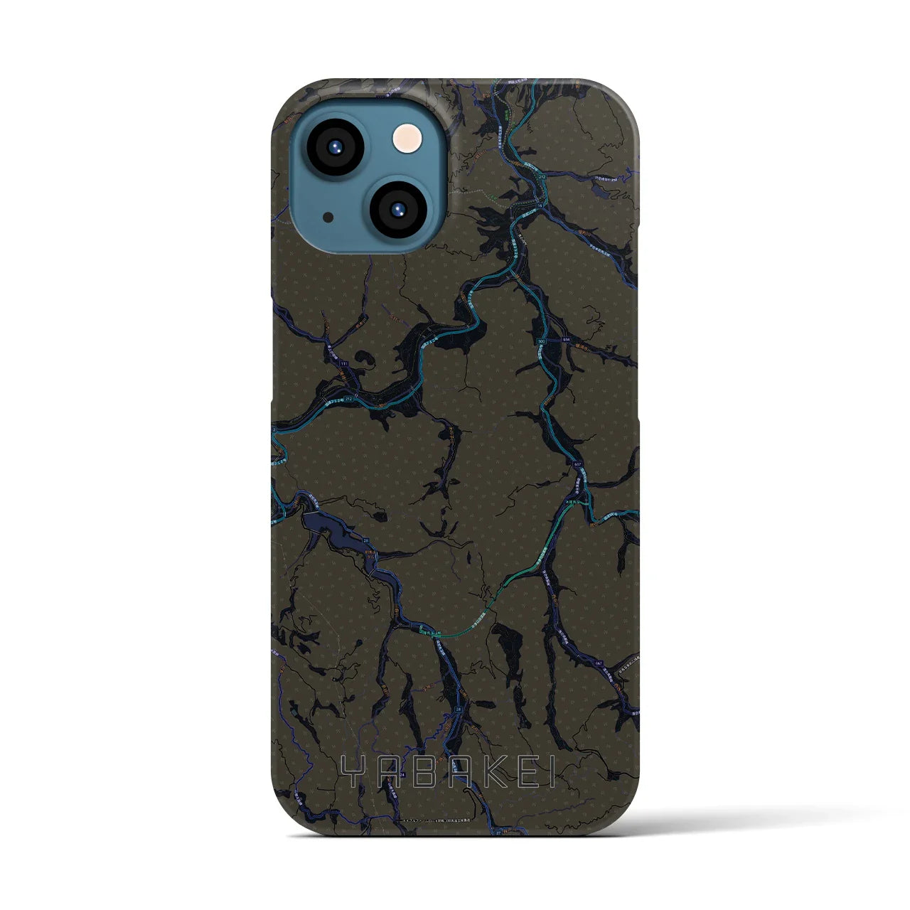 【耶馬渓(大分県)】地図柄iPhoneケース(バックカバータイプ)