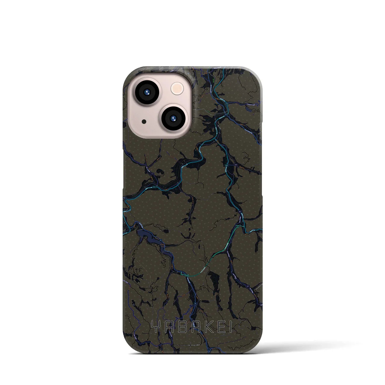 【耶馬渓(大分県)】地図柄iPhoneケース(バックカバータイプ)