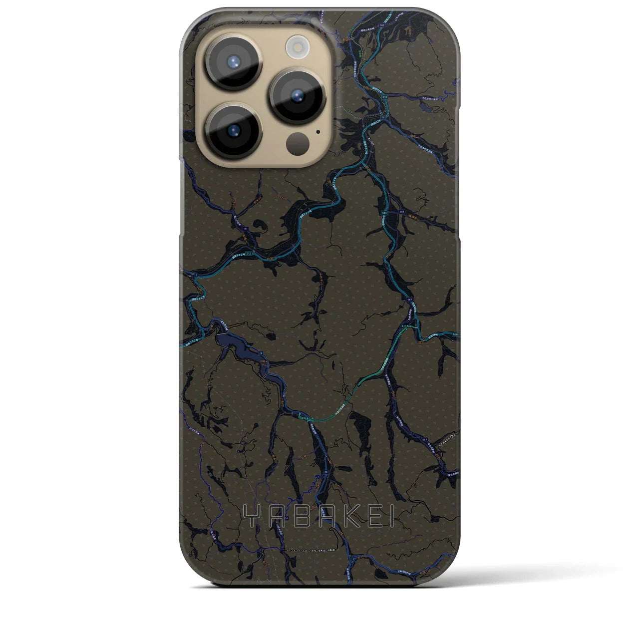 【耶馬渓(大分県)】地図柄iPhoneケース(バックカバータイプ)
