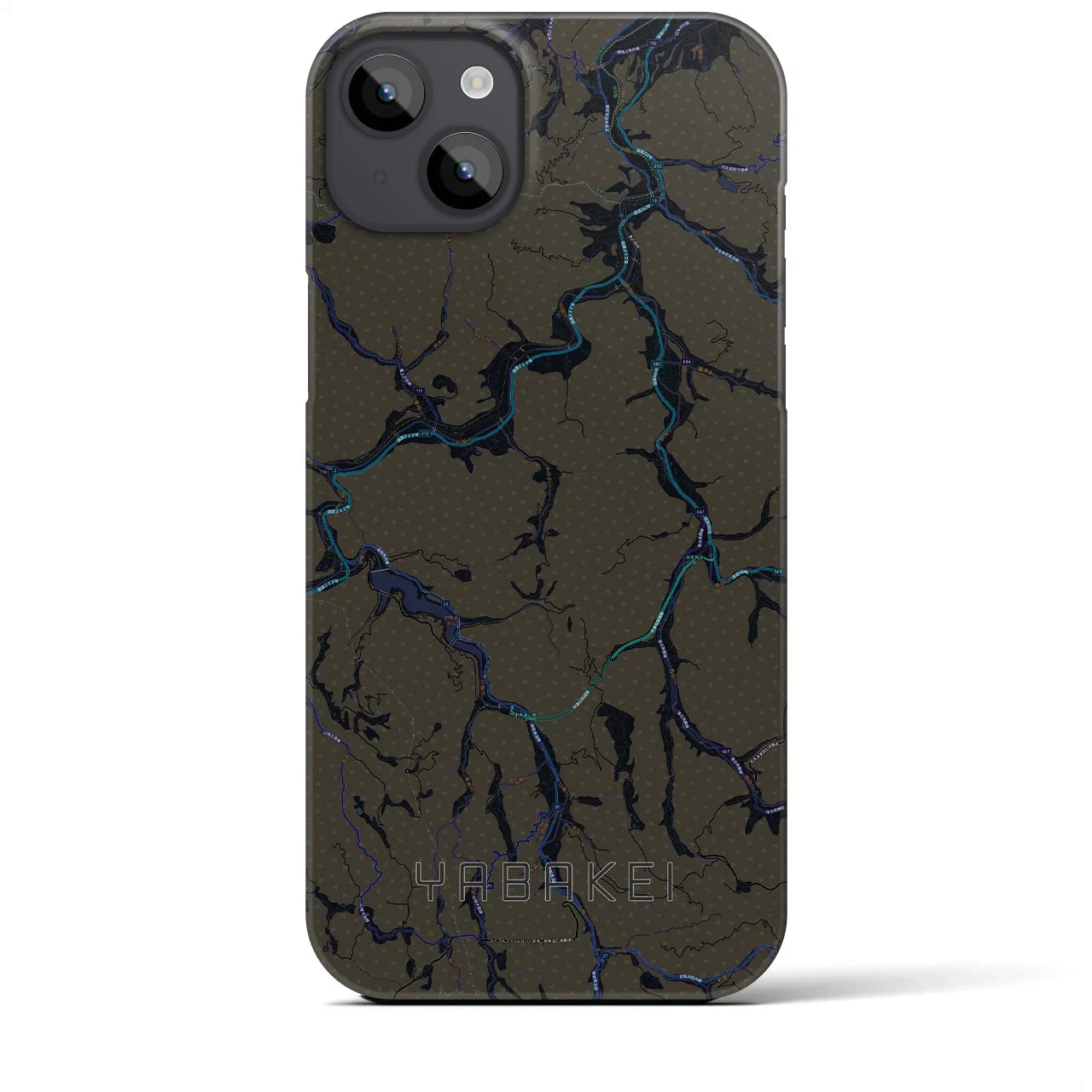 【耶馬渓(大分県)】地図柄iPhoneケース(バックカバータイプ)