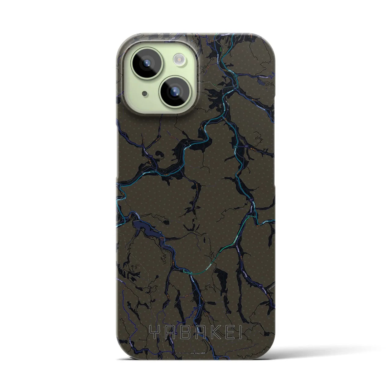 【耶馬渓(大分県)】地図柄iPhoneケース(バックカバータイプ)