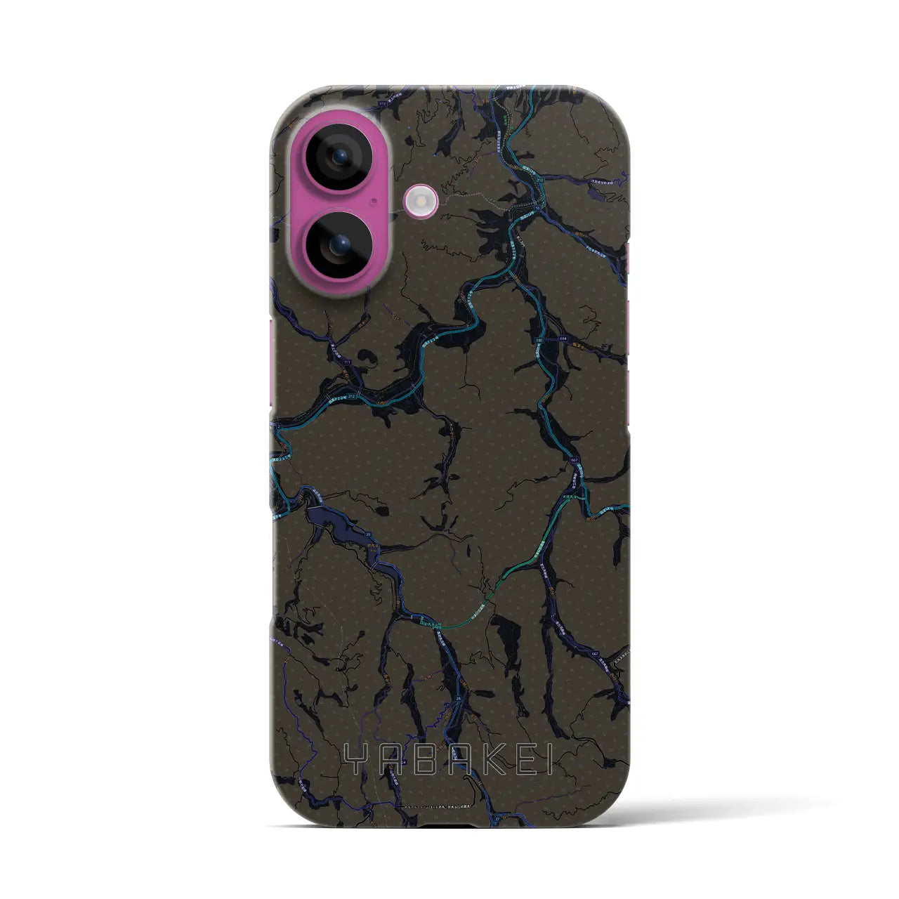 【耶馬渓(大分県)】地図柄iPhoneケース(バックカバータイプ)