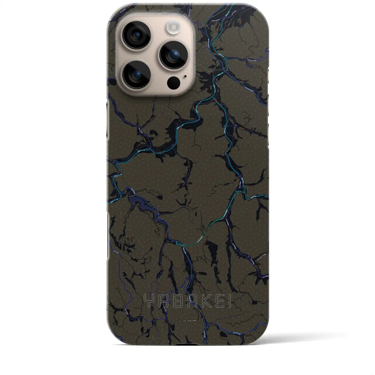 【耶馬渓(大分県)】地図柄iPhoneケース(バックカバータイプ)