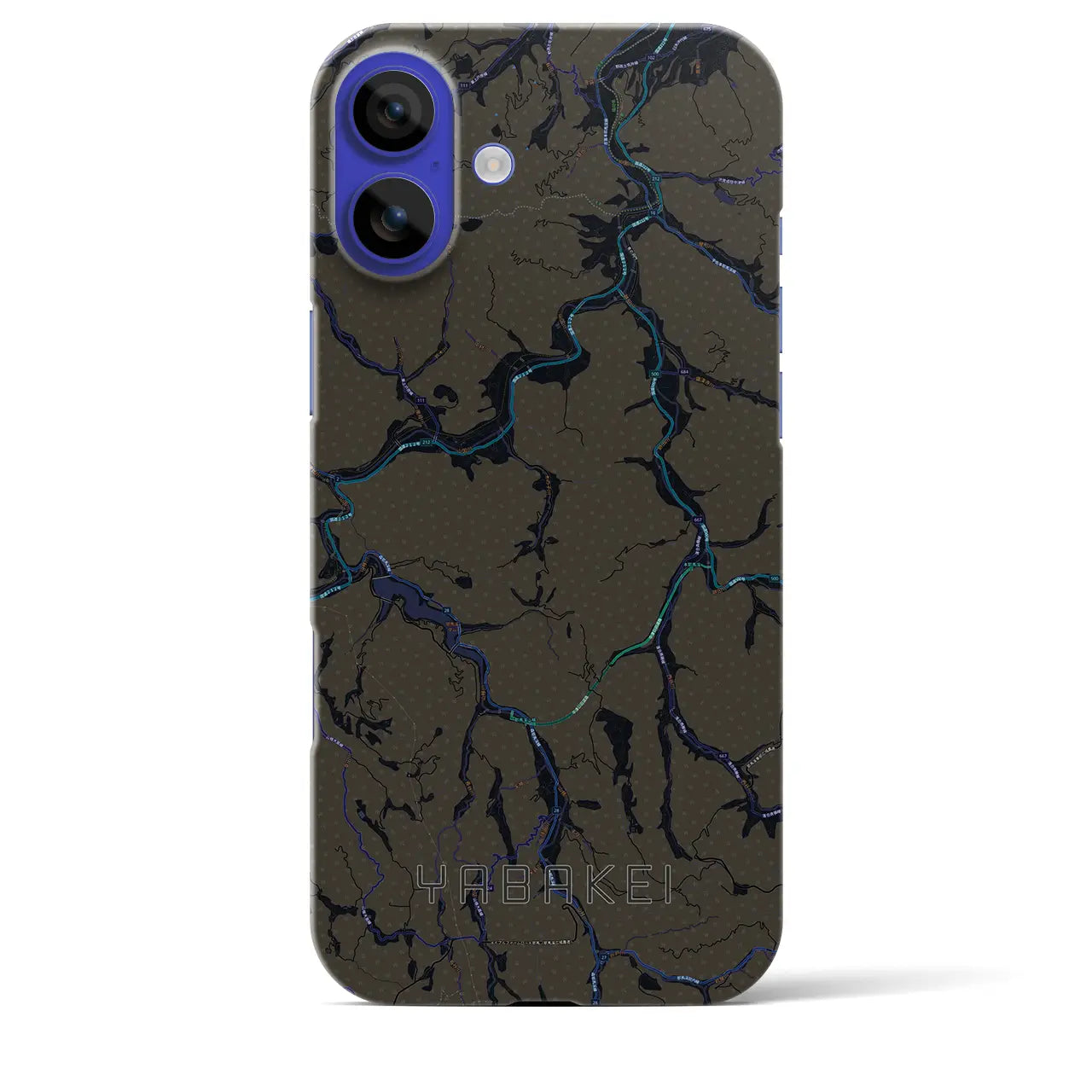 【耶馬渓(大分県)】地図柄iPhoneケース(バックカバータイプ)