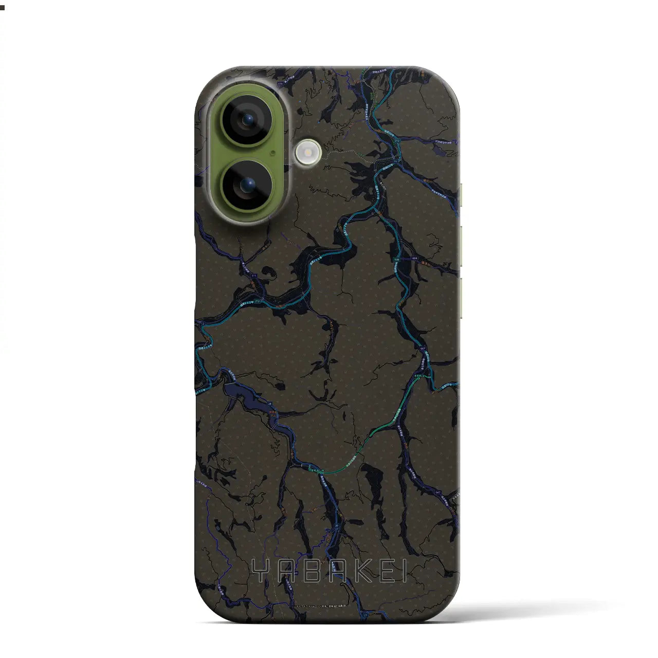 【耶馬渓(大分県)】地図柄iPhoneケース(バックカバータイプ)