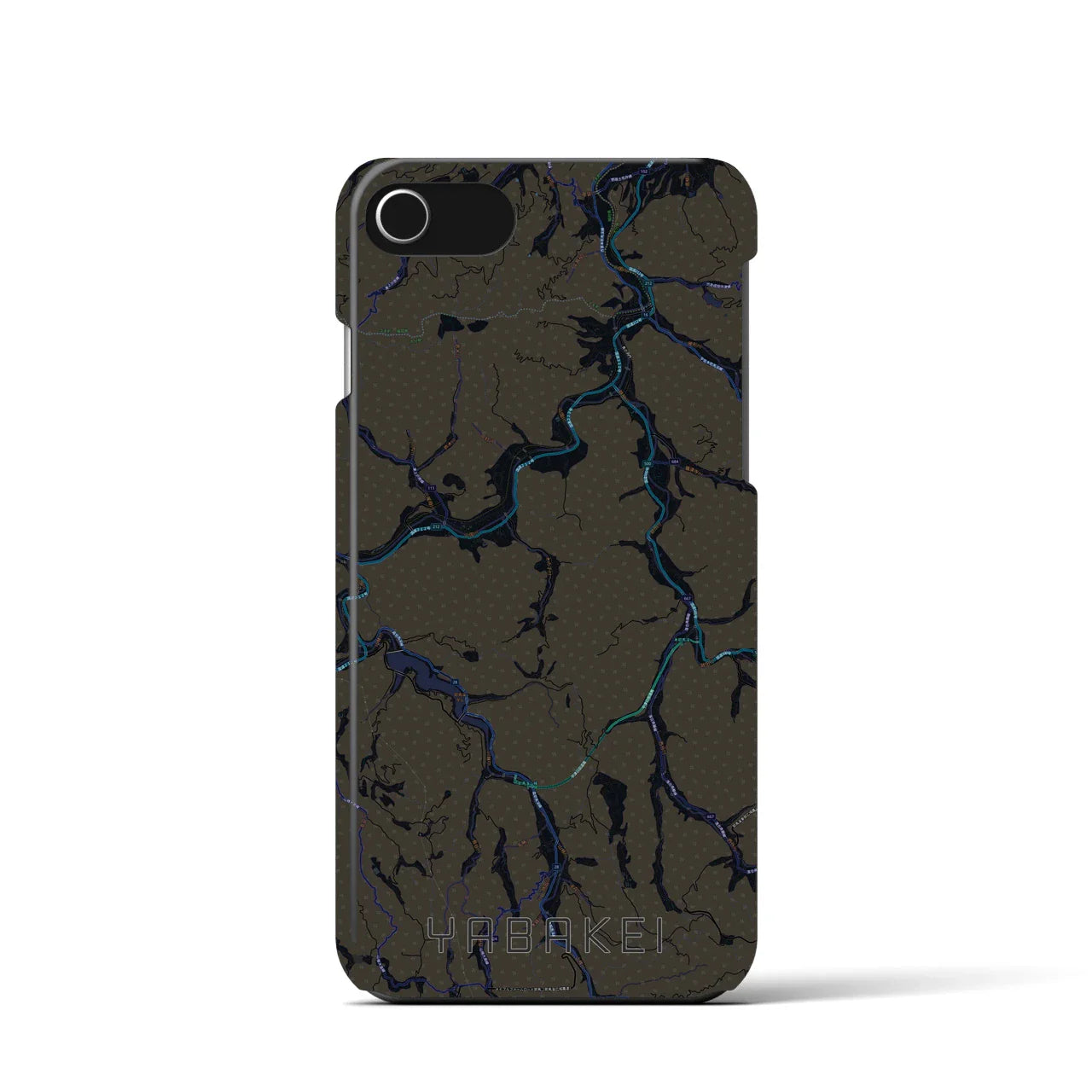 【耶馬渓(大分県)】地図柄iPhoneケース(バックカバータイプ)