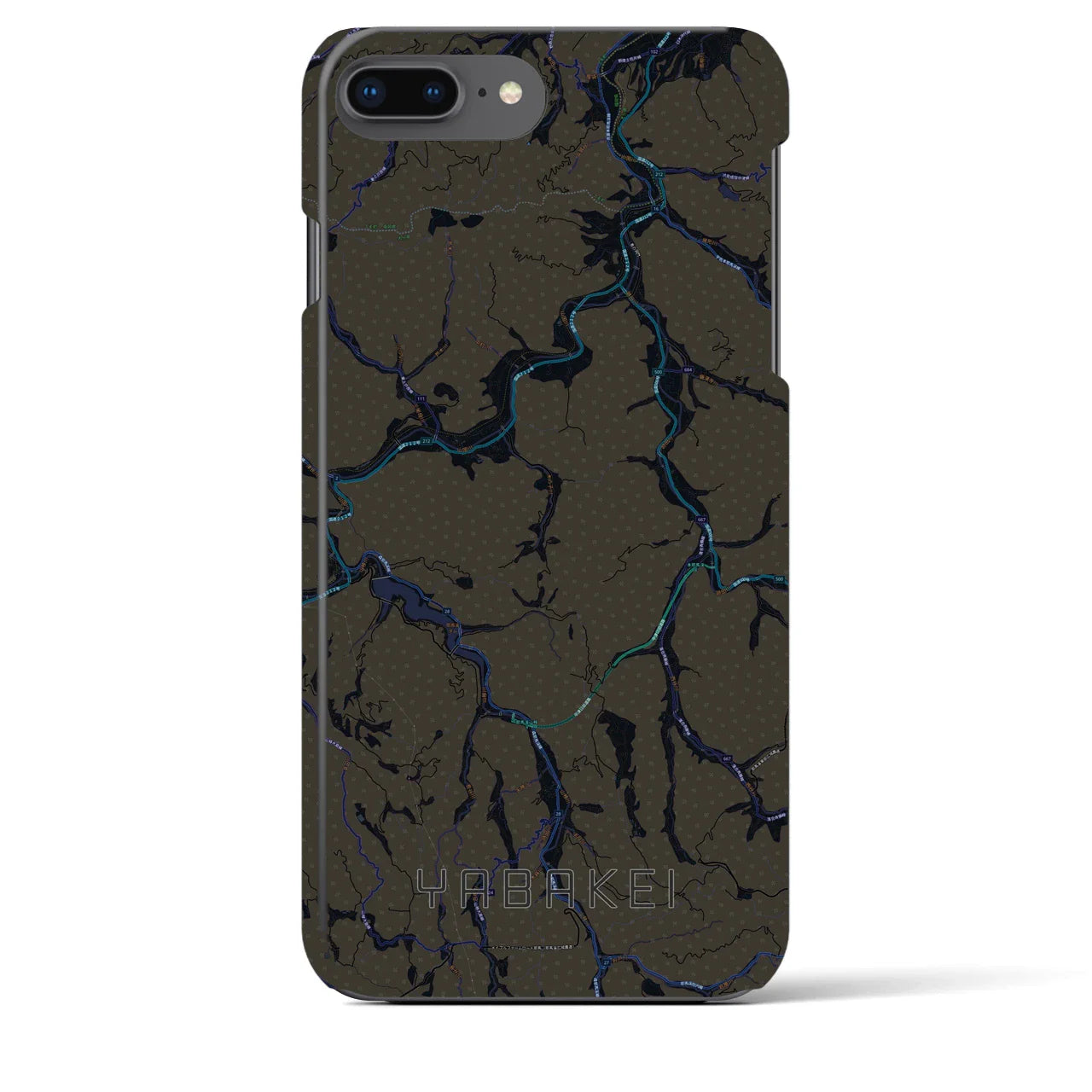 【耶馬渓(大分県)】地図柄iPhoneケース(バックカバータイプ)