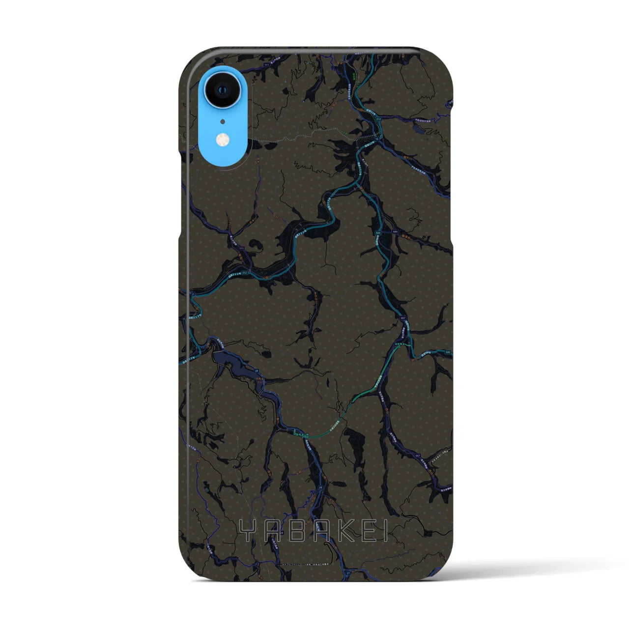 【耶馬渓(大分県)】地図柄iPhoneケース(バックカバータイプ)
