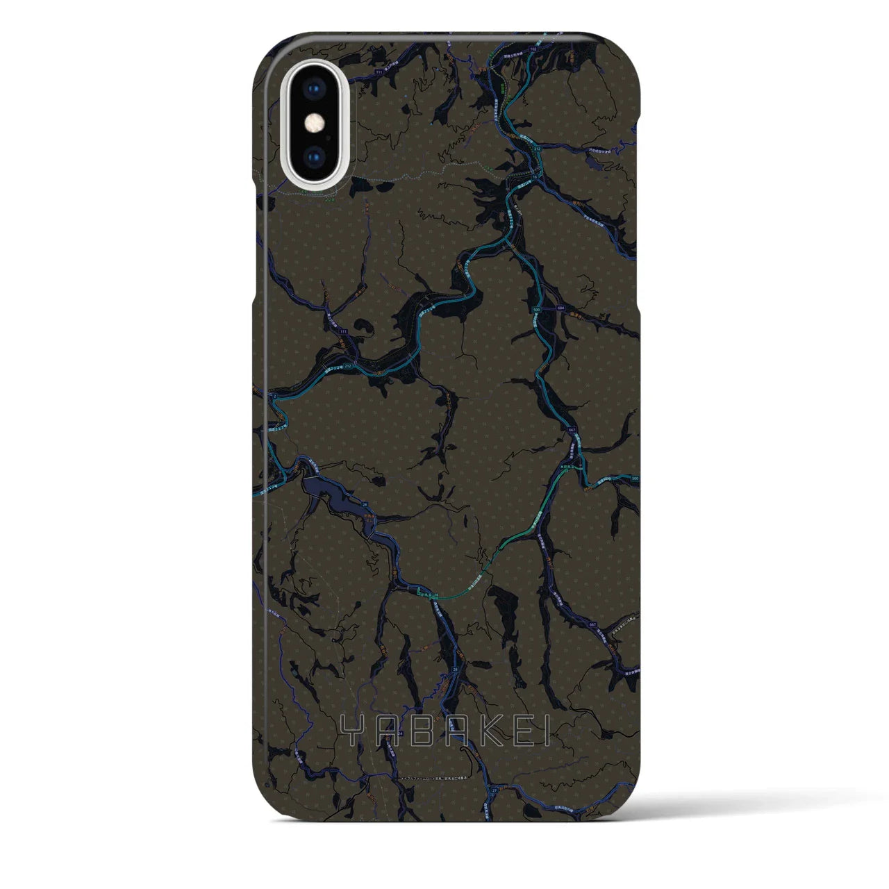 【耶馬渓(大分県)】地図柄iPhoneケース(バックカバータイプ)