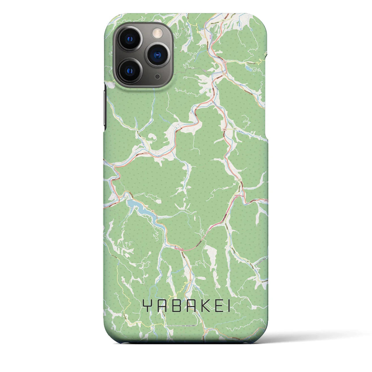 【耶馬渓(大分県)】地図柄iPhoneケース(バックカバータイプ)