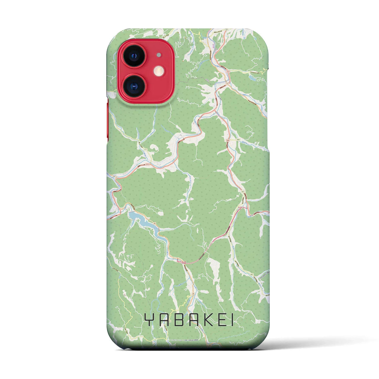 【耶馬渓(大分県)】地図柄iPhoneケース(バックカバータイプ)