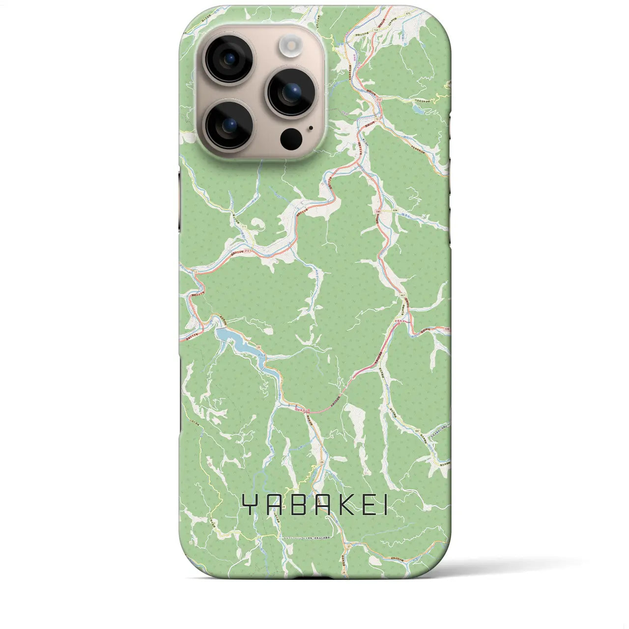 【耶馬渓(大分県)】地図柄iPhoneケース(バックカバータイプ)