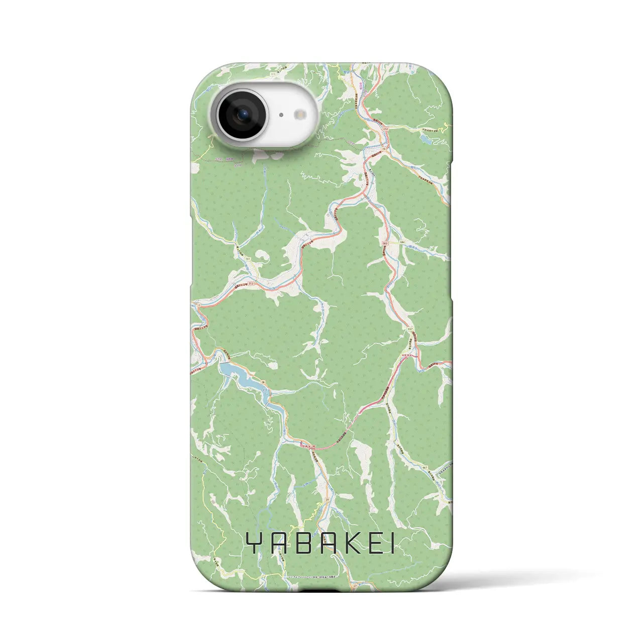 【耶馬渓(大分県)】地図柄iPhoneケース(バックカバータイプ)
