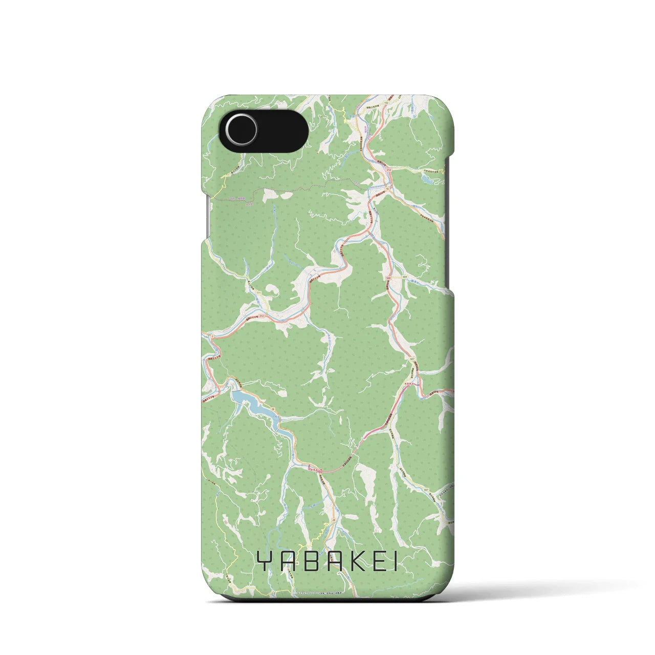 【耶馬渓(大分県)】地図柄iPhoneケース(バックカバータイプ)