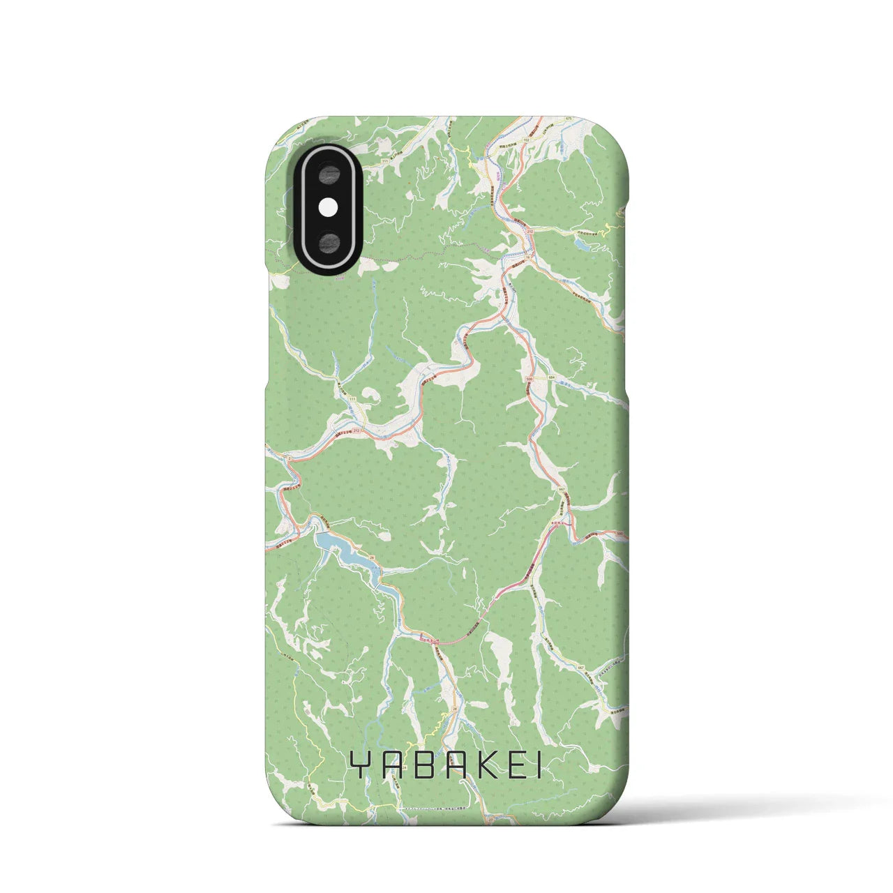 【耶馬渓(大分県)】地図柄iPhoneケース(バックカバータイプ)