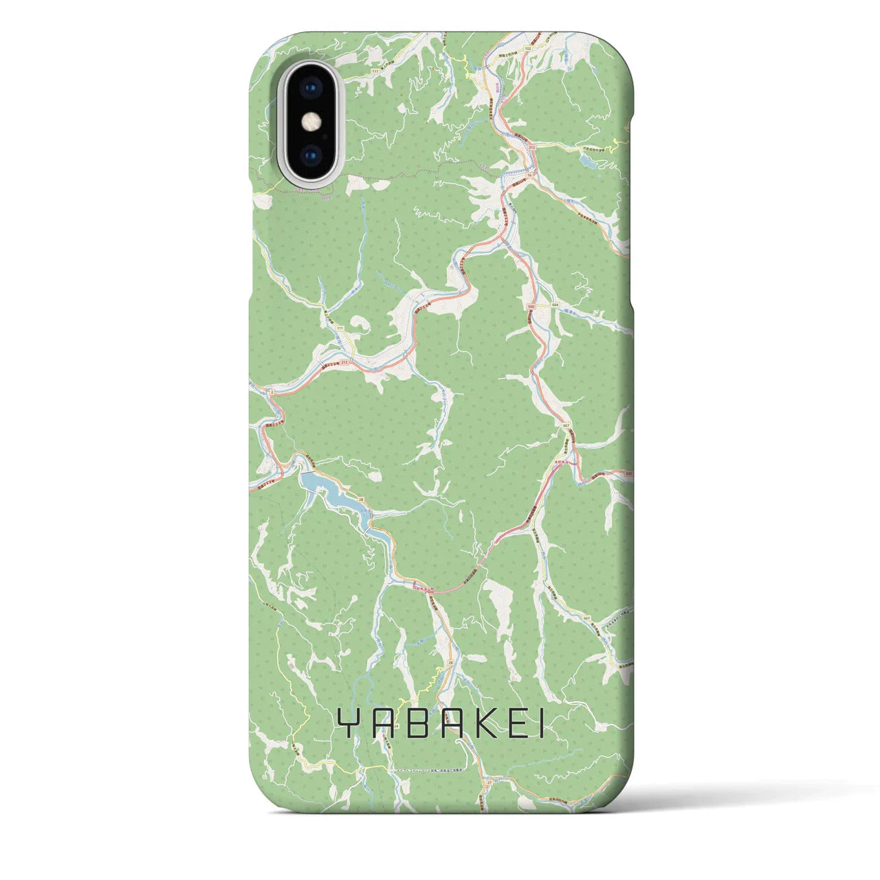 【耶馬渓(大分県)】地図柄iPhoneケース(バックカバータイプ)