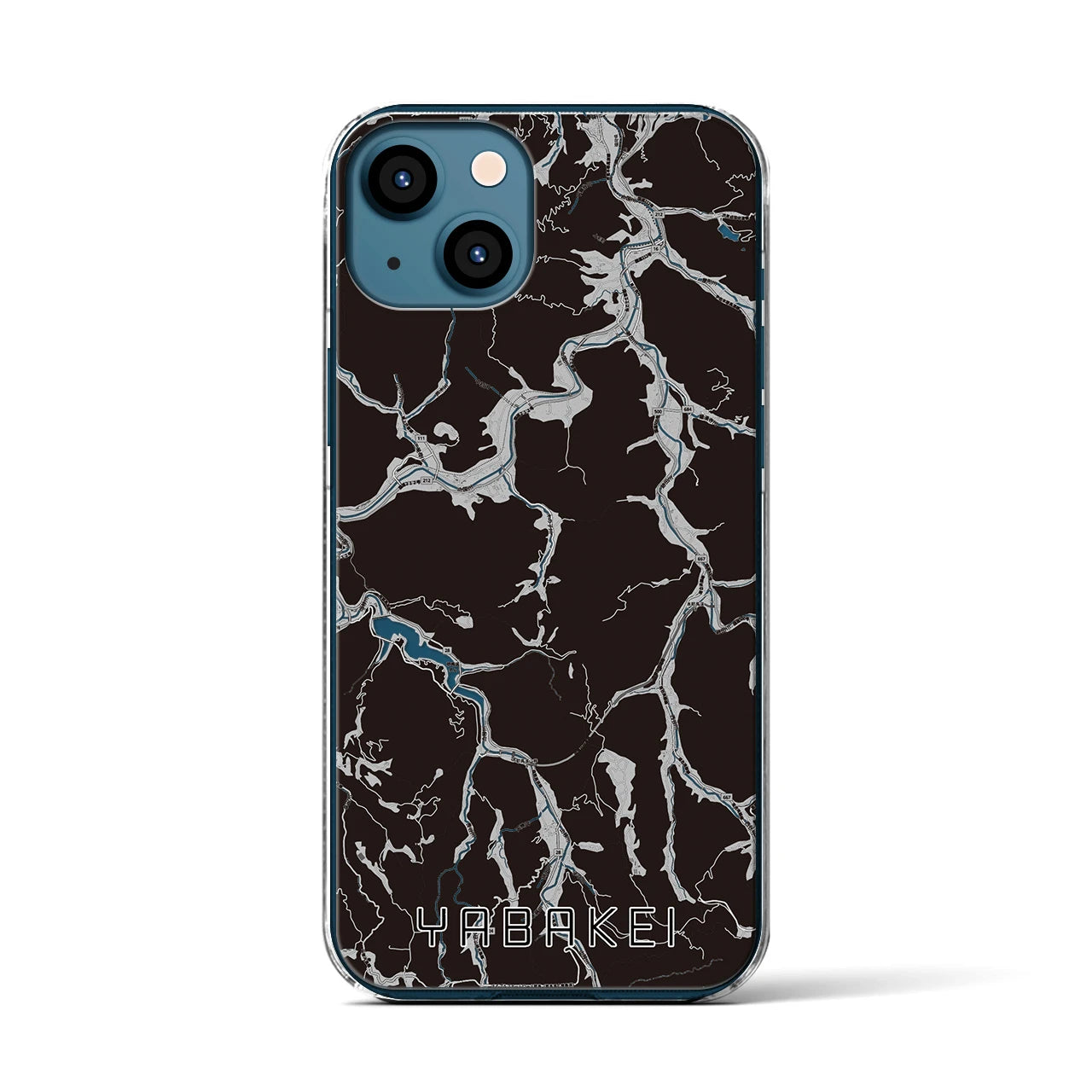 【耶馬渓(大分県)】地図柄iPhoneケース(クリアタイプ)